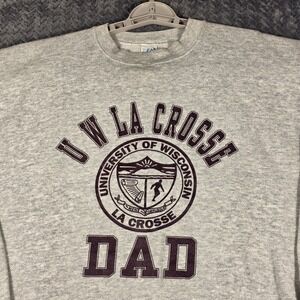 Vintage 80s Artex UW La Crosse Dad Sweatshirt Men's XL Gray Made in USA